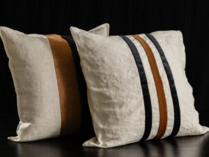 NEW IN! Almohadón Lino Tres Franjas