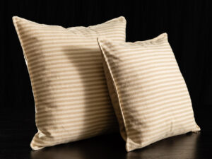NEW IN! Almohadón Canvas Rayas con Terciopelo