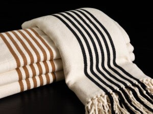 NEW IN! Manta/Pie de Cama Telar Algodón Seis Rayas