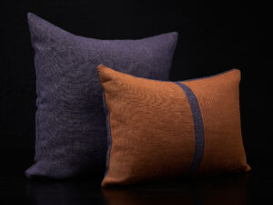 NEW IN! Almohadón Lino Arpillera c/franja de Lino